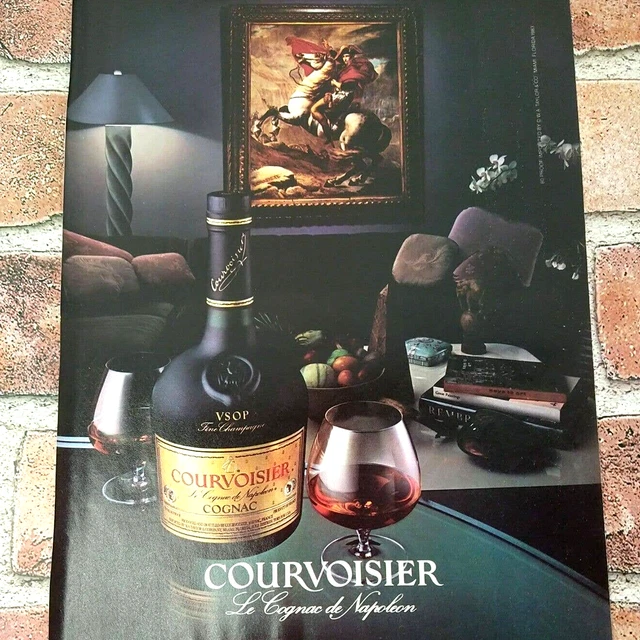 Courvoisier Cognac Brandy VSOP de Napoleon - Vtg 1983 PRINT AD Ephemera