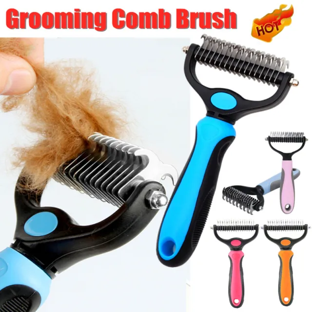 Dog Pet Cat Grooming Comb Brush Undercoat Rake Dematting Deshedding Trimmer HOT