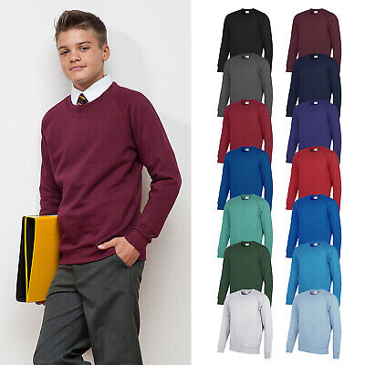 AWDis Academy Raglan Sweatshirt AC001 Adult/Teen Boy Girl Plain Uniform Jumper