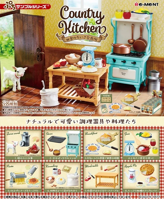 Re-Ment Miniature Dollhouse Country Kitchen Kitchenware Full set Rement