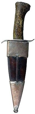 Rare Mid 19Th Century Spanish,Toledo, Decorated Silver Gilt Hunting Dagger #9146