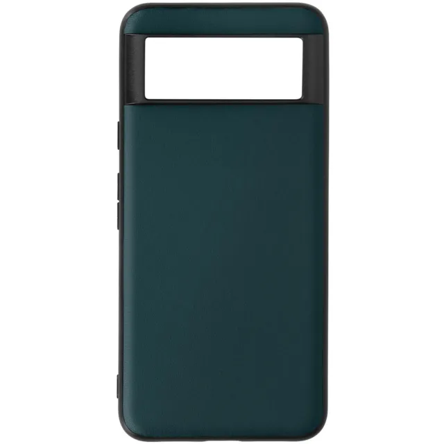 Cover per Google Pixel 8 in vera pelle ultra-sottile serie Leather Case verde