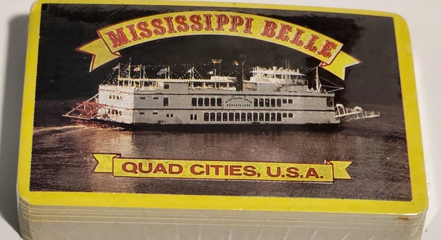 Vtg Mississippi Belle Steamboat Quad Cities USA Playing Cards Sealed