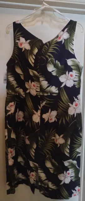 Hawaii Sundress Paradise Bay Floral Dress Knee High Women's Xl Hawaiian NWT USA 3