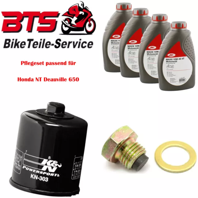 Pflegeset 4L Öl, Filter, Ablassschraube passend für Honda NT Deauville 650 cc 77