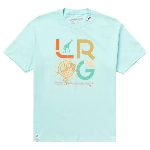 LRG Men's Icons of Peach Celadon Green Short Sleeve T Shirt Clothing Apparel ...