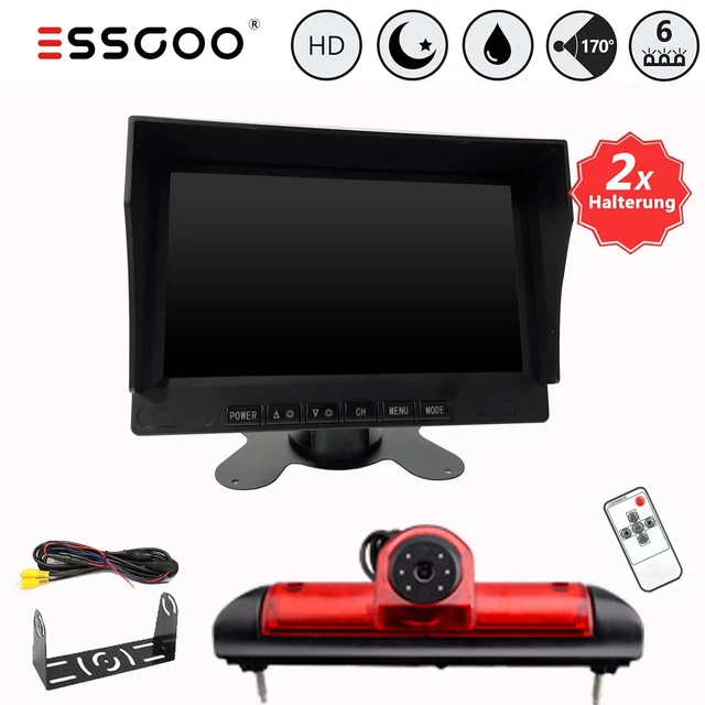 Telecamera di retromarcia HD + monitor 7 pollici per Fiat Ducato Citroen Jumper Peugeot Boxer