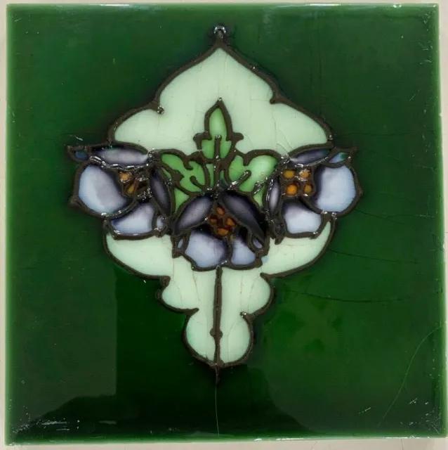 England Tubeline Tiles Antique Rare Vintage Art Nouveau Collectible 6 x 6 Inch