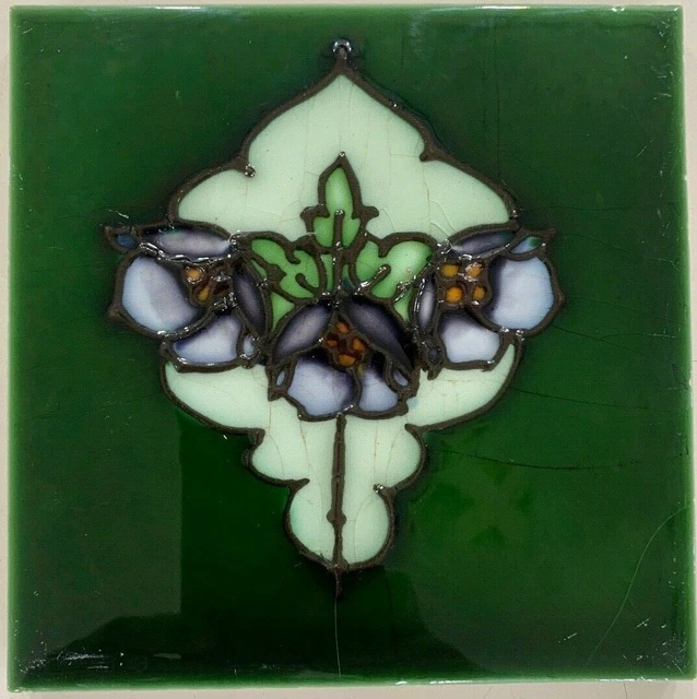 England Tubeline Tiles Antique Rare Vintage Art Nouveau Collectible 6 x 6 Inch