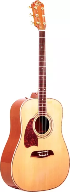 Oscar Schmidt OG2NLH-A Dreadnought Left-Handed Acoustic Guitar. Natural Spruce