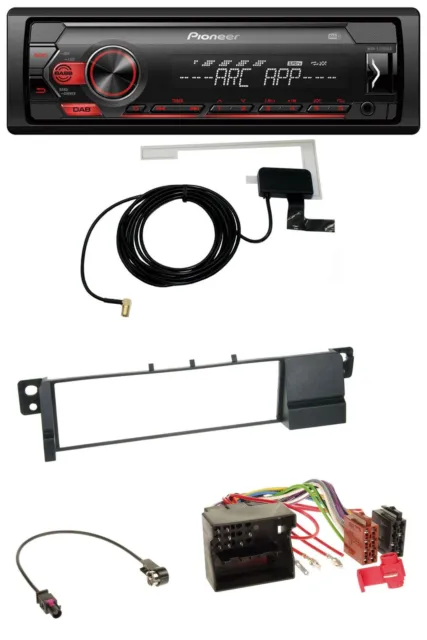 Pioneer 1DIN USB DAB MP3 AUX Autoradio für BMW 3er E46 (Quadlock)