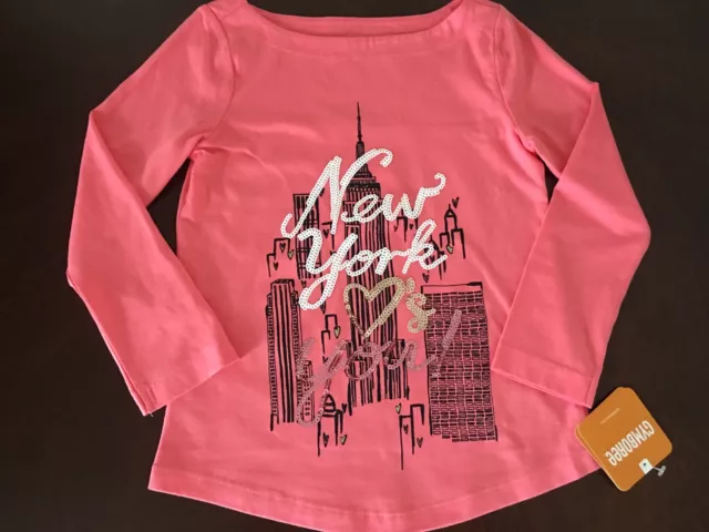 NWT Gymboree Girl Kitty In Pink Coral New York Tee /Black Pants Outfit 4 5 6 3