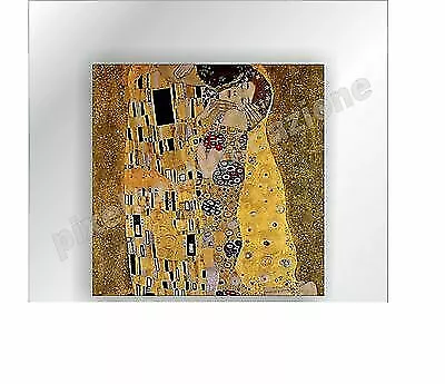 Outlet Quadro Tela Il Bacio Klimt 40X40  Canvas Arredo Offerta Stock Arte