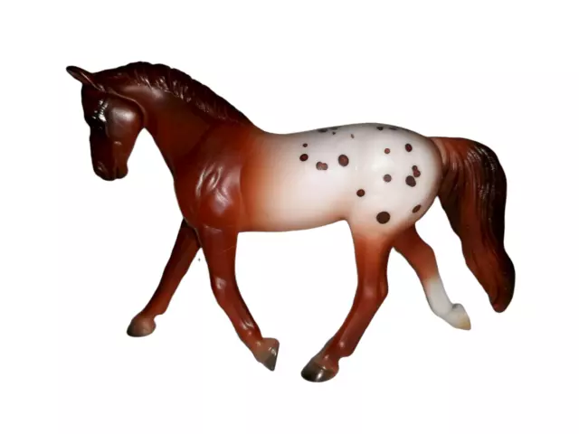 Breyer Reeves Trotting Walking Red Appaloosa Plastic Model Horse 2 3/4" x 4"
