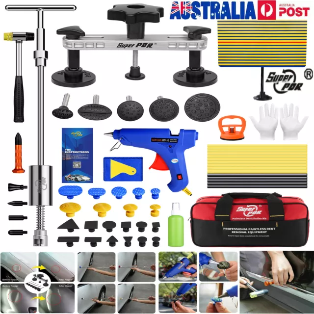 Dent Puller Lifter Paintless Removal Hail Remover Tools Car Auto Repair Tab Kit