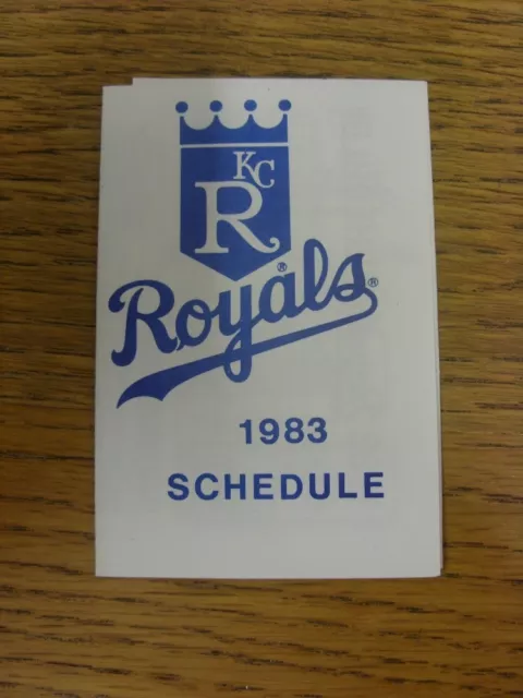 1983 Spielkarte: Baseball - Kansas City Royals (ausklappbarer Stil). Alle Störungen wi
