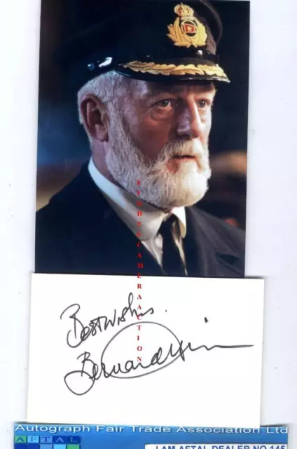 Bernard Hill vintage signed card AFTAL#145