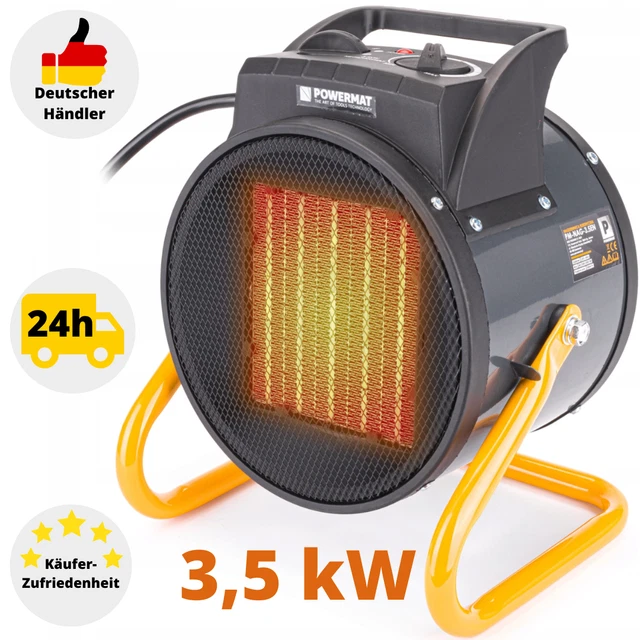 Heizlüfter Elektro Heizgerät Keramik 3,5 kW Elektroheizer Heizgebläse Bauheizer