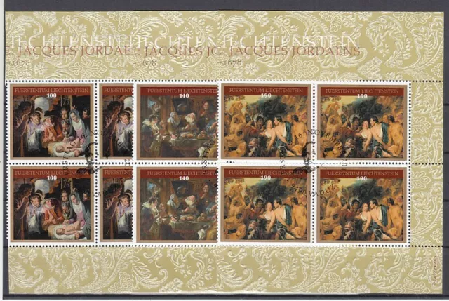 Liechtenstein 1782 - 84 Paintings Block of Four Set Oo