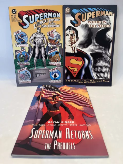 Superman Tpb Lot - What Ever Happened To The Man Of Tomorrow, Where Is Thy Sting