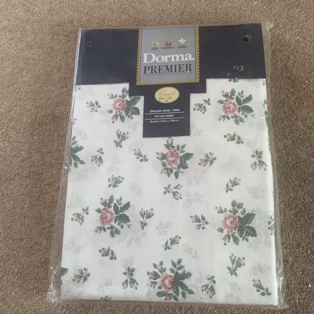 Dorma Premier English Rose Double Fitted Sheet 135 x 190 cms New