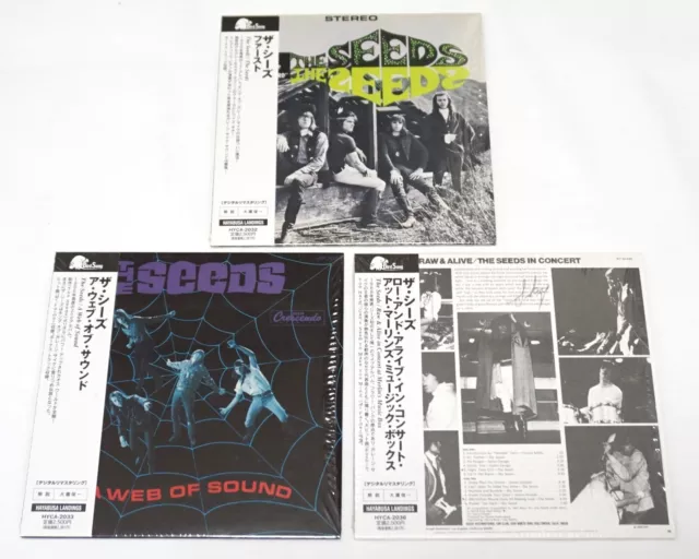 The Seeds Mini LP CD 3 Titles Set Promo Replica Paper Sleeve Obi Japan Retro