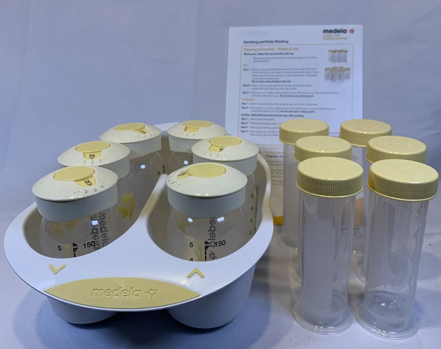 Medela Breastmilk Storage Solution - Bottles, Containers, Tray, and Nursing Pads