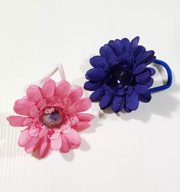 Nuevo Corbata para el pelo para niñas y mujeres de Claire, 2 piezas de flores
