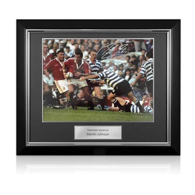 Photo Dédicacée Martin Johnson - Trophée Webb Ellis Coupe Du Monde 2003 - 30x40cm - Certifiée Authentique