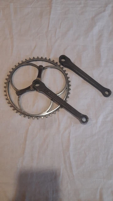 Ancien Pédalier Vélo OKE - Crankset Vélo Rétro - Fabriqué En France