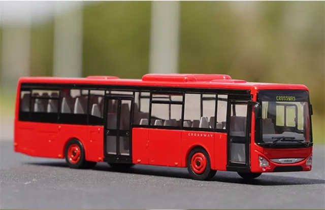 1/87 Scale NOREV IVECO CROSSWAY BUS Red Plastic Model Collection Toy Gift