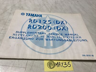 Yamaha RD125 RD200 RD 125 200 AS3 397 additif worshop service manuel atelier 75 