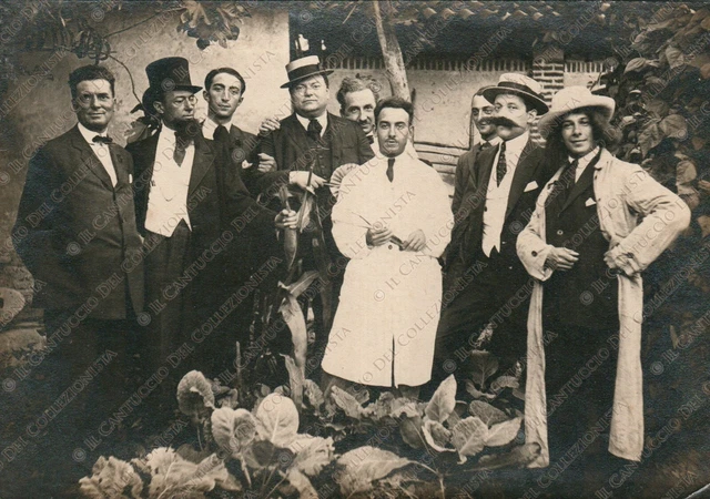 1923 Personaggi della vecchia Pavia Gita PIEVE EMANUELE Milano Fotografia