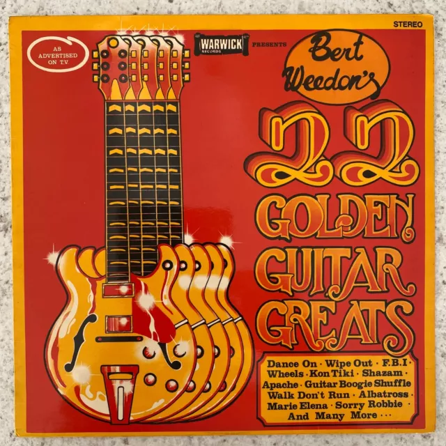 Bert Weedon's 22 Golden Guitar Greats - Rock & Roll, Surf Vinyl LP Record WW5019