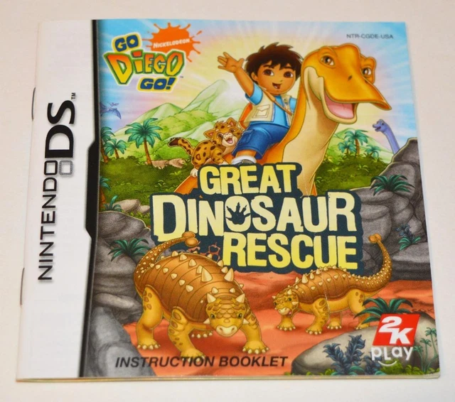 MANUAL ONLY GO Diego Go Great Dinosaur Rescue Nintendo DS Instruction