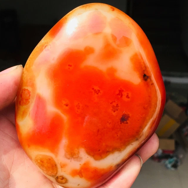 319g Large Natural Polished Silk Banded Lace Agate Quartz Crystal Reiki Healing