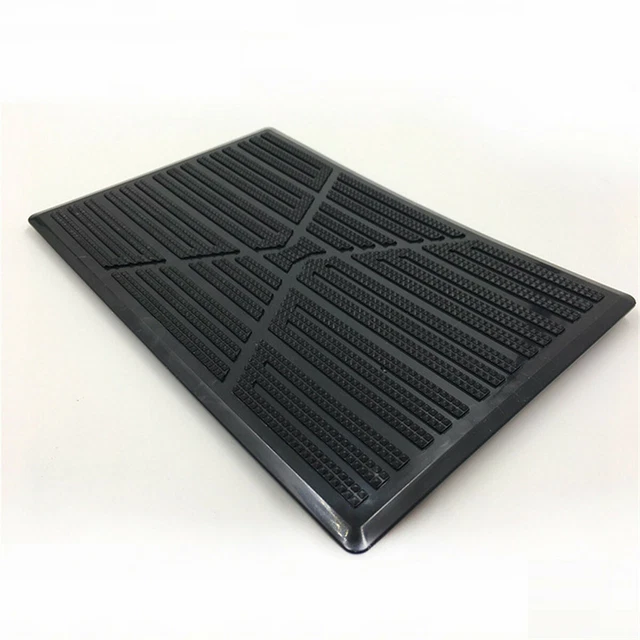 Black PVC Car Floor Carpet Pad Heel Foot Mat Pedal Patch Cover For All Weather