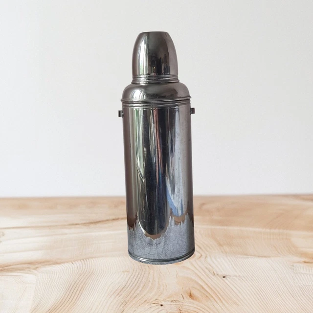 Thermos Vintage En Aluminium, Années 50, Complet, Déco Bar Ou Cuisine