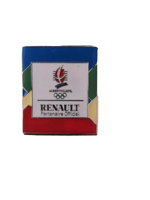 RARE PINS PIN'S .. OLYMPIQUE OLYMPIC ALBERTVILLE 1992 AUTO CAR RENAULT CORS ~21