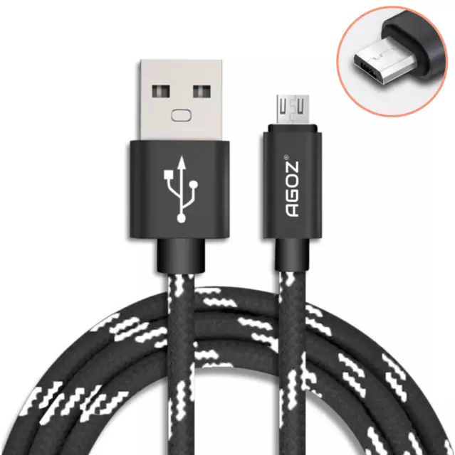 Agoz Micro USB Cable FAST Charger Cord for Motorola Moto E E5 E6 G4 G5 G6 Play