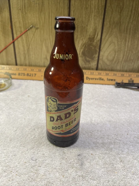 Vintage Dads Big Jr Size Root Beer Brown Bottle No Chips 10 Oz