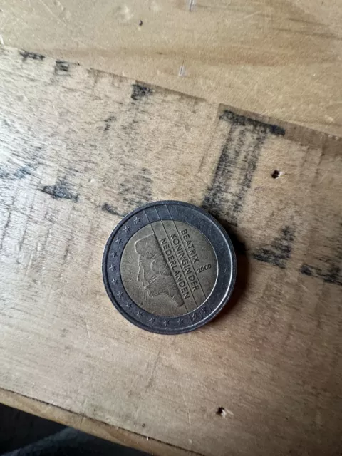 Pièce de 2 euros rare de Béatrix Koningin der Nederlanden 2000