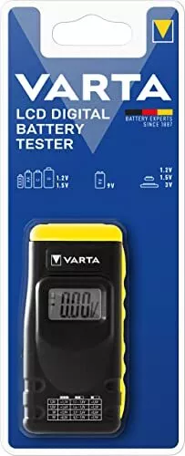 VARTA Batterietester LCD Digital für Batterien, Akkus und Knopfzellen, Testge...