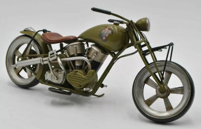 1/8 Echelle 13 " Métal WWII Harley Davidson Avec / Érotique Fille Logo Moto