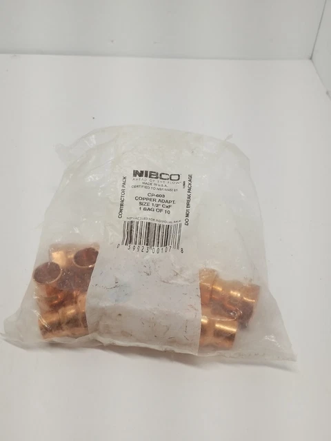 1/2 In. Female Copper Adapter (10-Pack) W01030J Pack of 10  W01030J