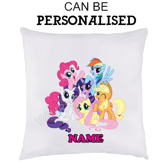 Totalmente Nuevo Estuche Blanco Personalizado Cojín Nombre Regalo Niños My Little Pony