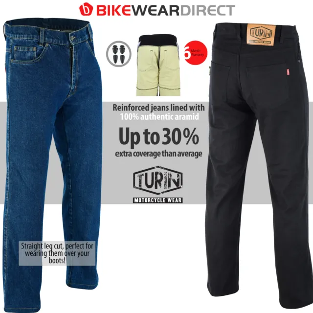 Moto Pantalon Jeans Doublé Avec Aramide Ce Protection Motard Armure