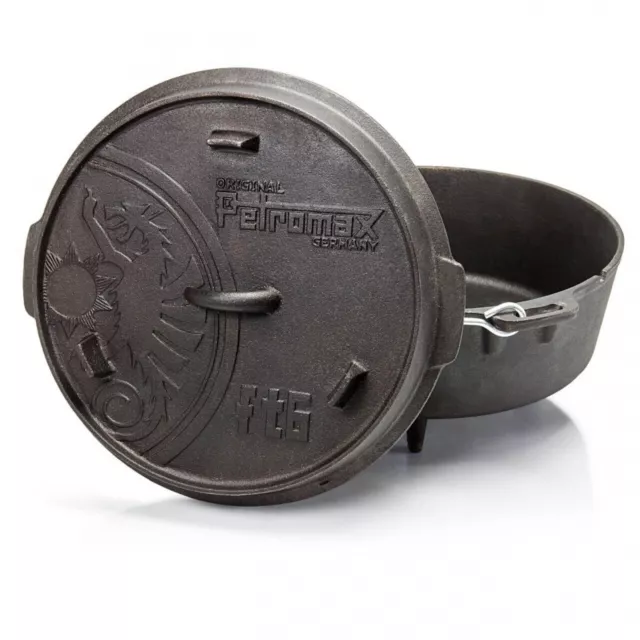 Petromax Feuertopf ft6 mit Füßen Dutch Oven Dopf Schmortopf BBQ Gusseisen