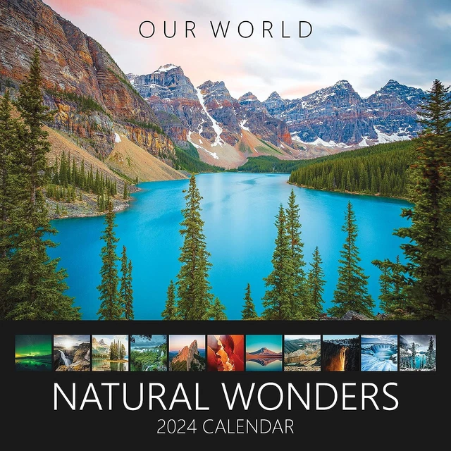 NATURAL WONDERS WALL Calendar 2024 Fun Family Planner & Daily
