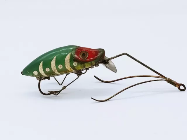 Vintage Heddon 9119GW Glow Worm No Snag River Runt Fishing Lure TOUGH COLOR !!